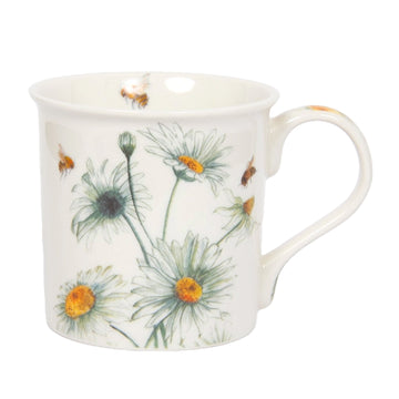 2pcs 250ml Bee-tanical Daisy Flower Design Ceramic Mug