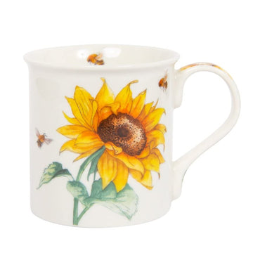 2pcs 250ml Bee-tanical Sunflower Flower Ceramic Mug