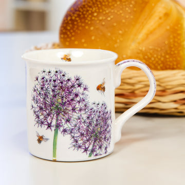 250ml Bee-tanical Allium Flower Ceramic Mug