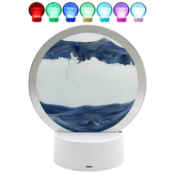 Quicksand Lamp Blue Moving Sand 3D Display