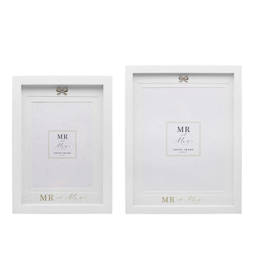 White Mr. & Mrs. 5"x7" &  8"x10" Photo Frame Set