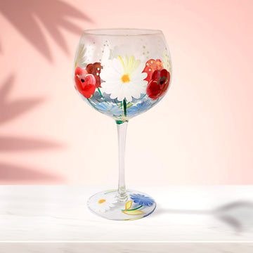 Cocktail Gin Glass Lynsey Johnstone Hand Painted Wild Garden