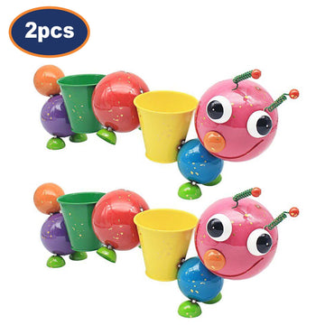 2Pcs Bright Eyes Googly Eyed Caterpillar Garden Ornaments