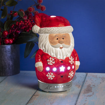 Santa Claus Shaped Ultrasonic Humidifier With 4 10ml Scented Oils Mist