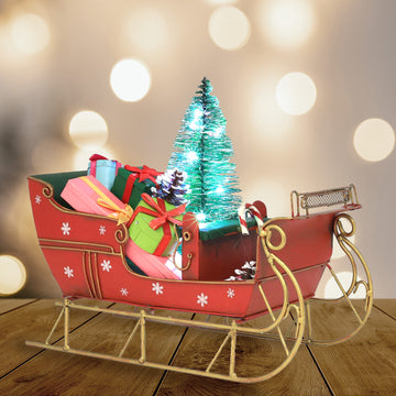 Red Sleigh Christmas Ornament