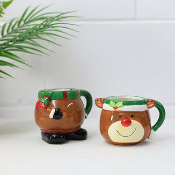 Reindeer Stacker Hot Chocolate Bomb Cocoa Drink Mug Christmas Gift Set