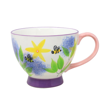 Allium & Bees Ceramic Footed Mug