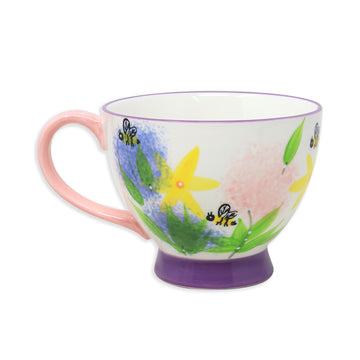 Allium & Bees Ceramic Footed Mug