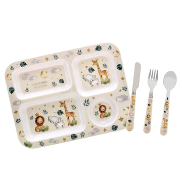 Little Moments Serving Tray Plate and Cutlery Set