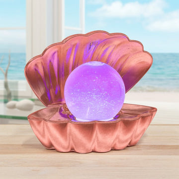 Rose Gold Sea Shell Clam LED Colour Changing Lamp