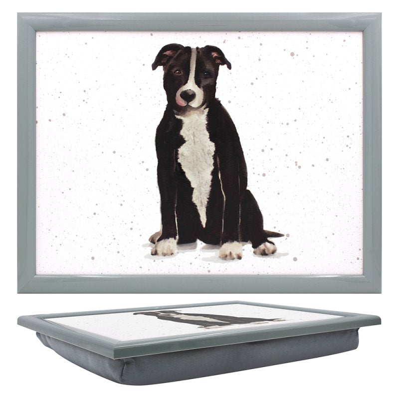 Staffordshire Bull Terrier Dog Cushioned Lap Tray