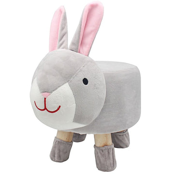 White Bunny Rabbit Pouffe Kids Cushion Stool
