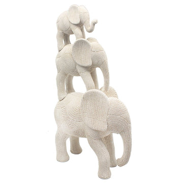 3 Elephants Resin Animal Figurine
