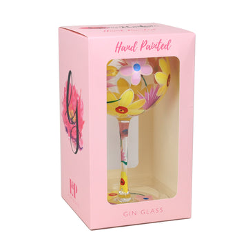 Lynsey Johnstone Hand Painted Cocktail Gin Glass Daffodils
