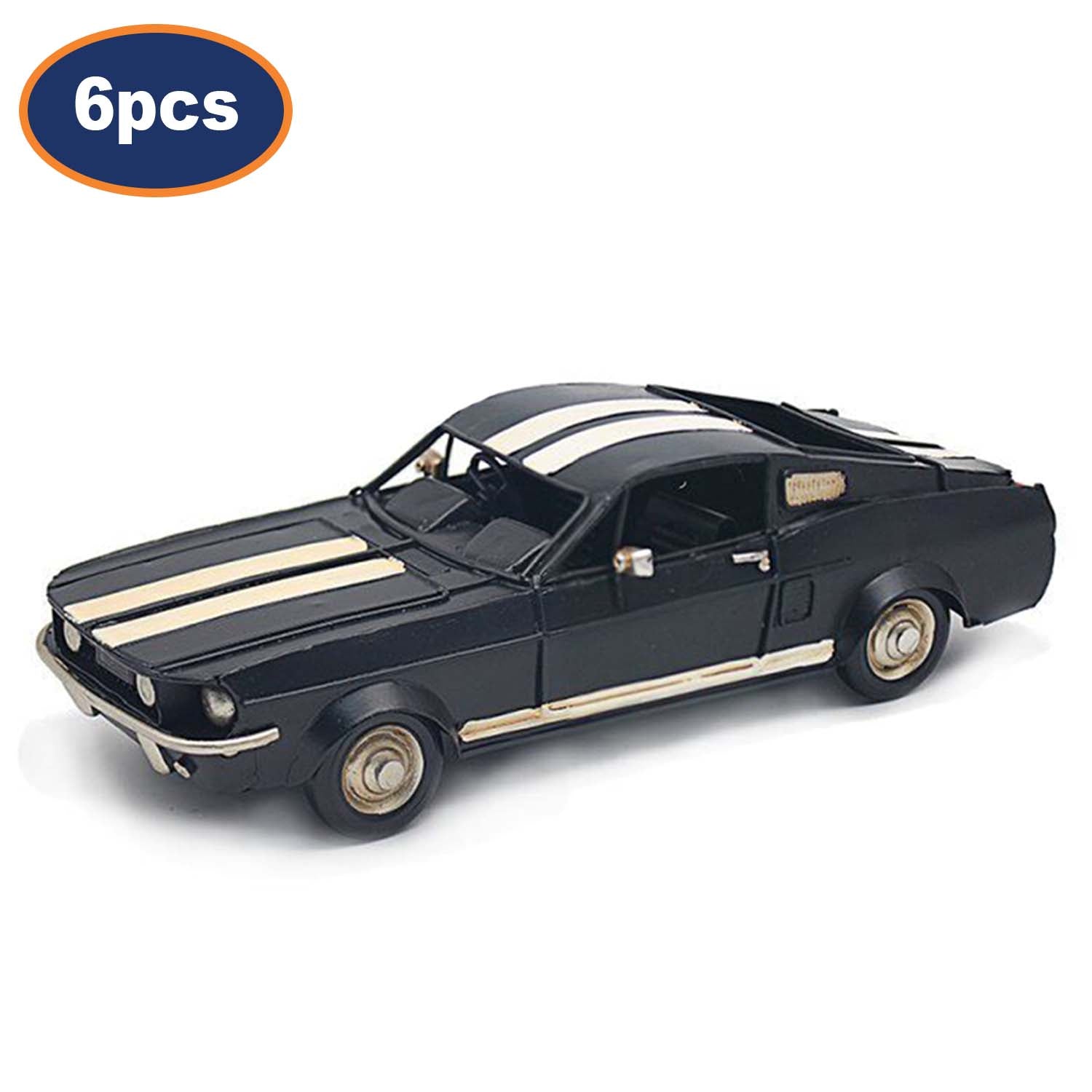 6Pcs Miniature Vintage Racer Car Ornaments