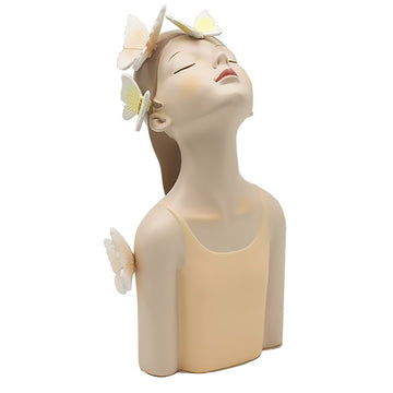 26cm Peach Resin Butterfly Girl Figurine