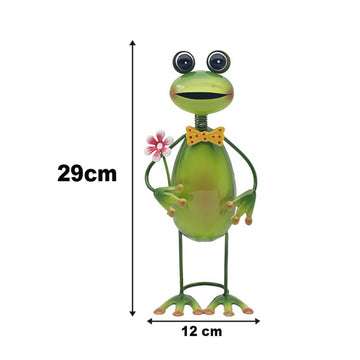 29cm Bright Eyes Green Frog Garden Ornament