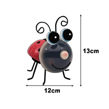 13cm Bright Eyes Red Ladybird Beetle Garden Ornament