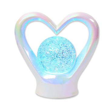 Heart Shaped Glitter Pearlescent Night Light