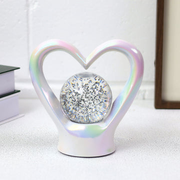 Heart Shaped Glitter Pearlescent Night Light