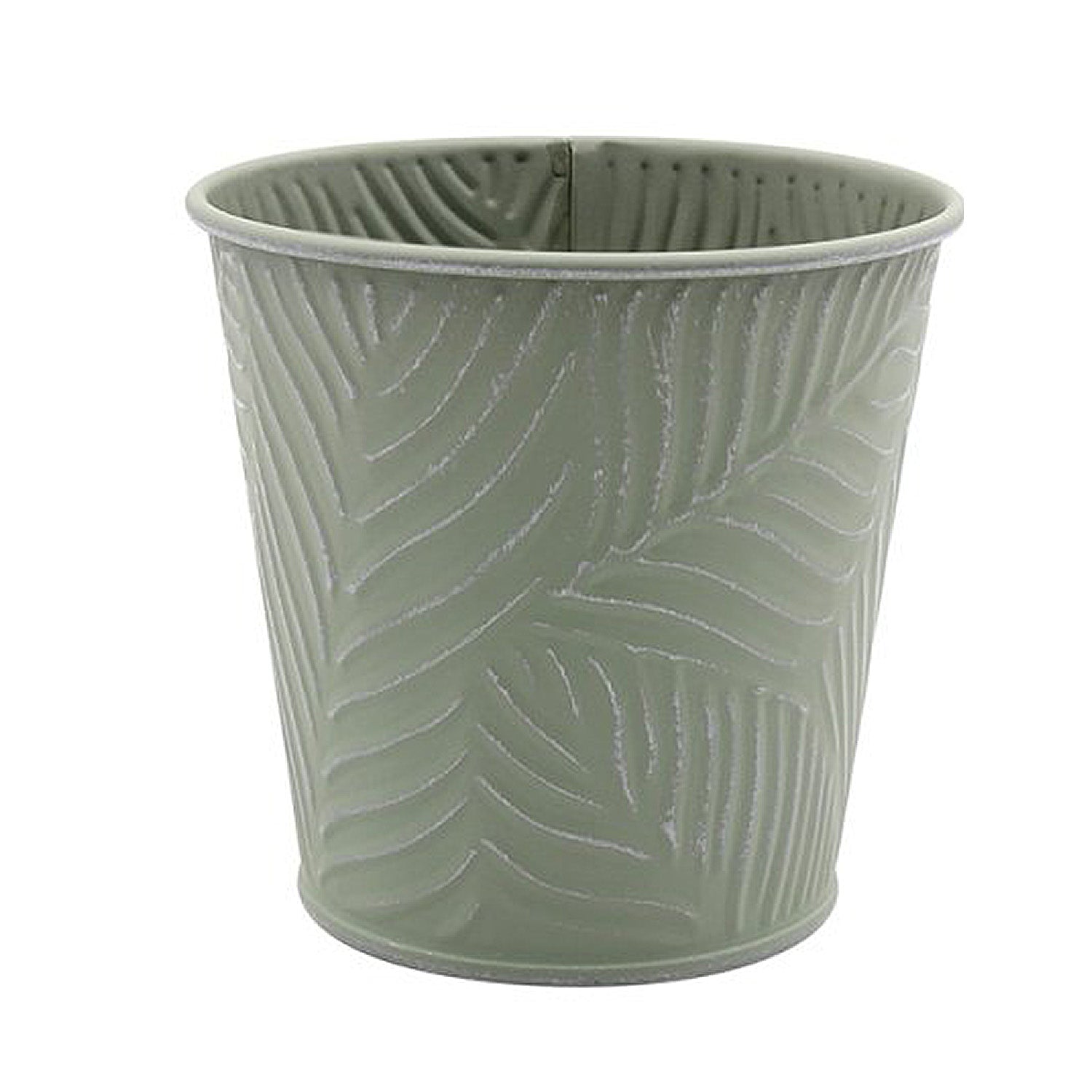 0.6L 11cm Pastel Green Metal Planter