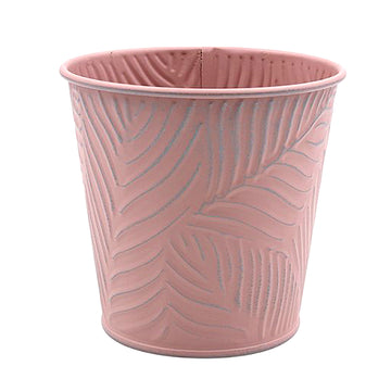 2Pcs 2.3L 16cm Pastel Pink Metal Planters