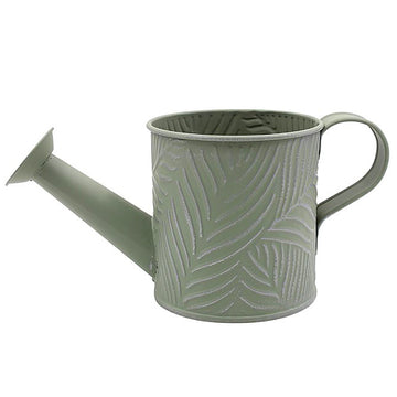 2Pcs 0.65L 10cm Pastel Green Metal Watering Can Planter