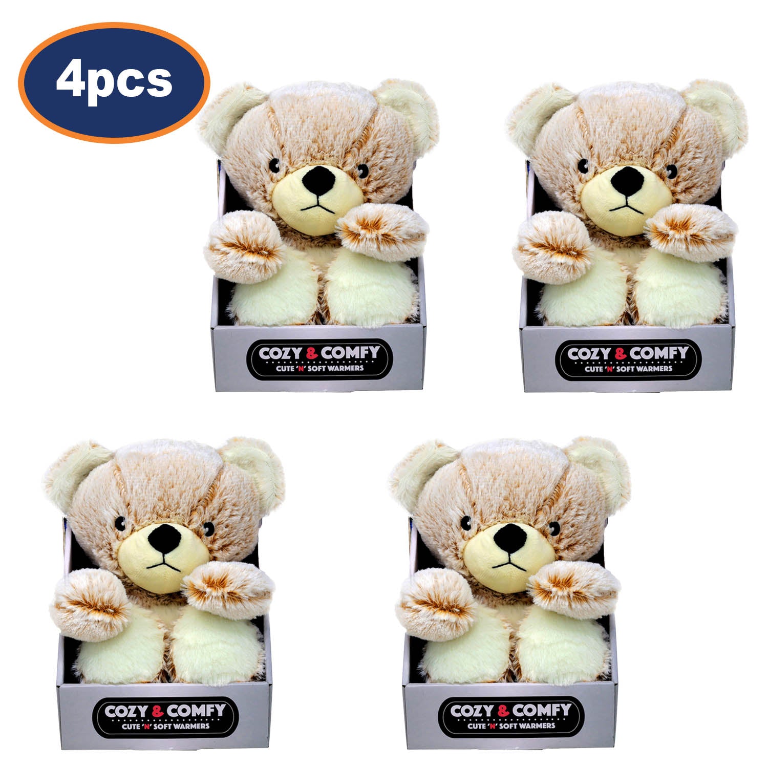 4Pcs Teddy Bear Reusable Hot & Cold Thermal Pack
