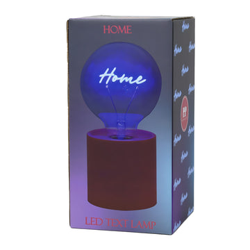 Home Neon LED Light Bulb Shape With Pink Base