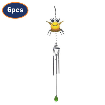 6Bright Eyes Yellow Bee Garden Wind Chimes