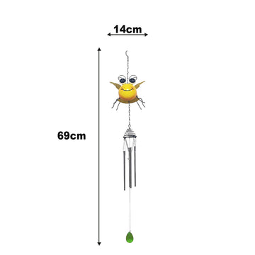 Bright Eyes Yellow Bee Garden Wind Chime
