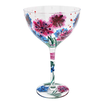 Hydrangeas Floral Cocktail Gin Glass