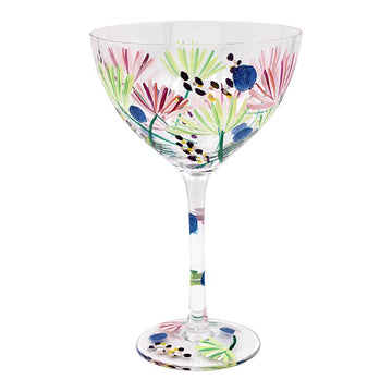 Meadow Thistle Floral Cocktail Gin Glass