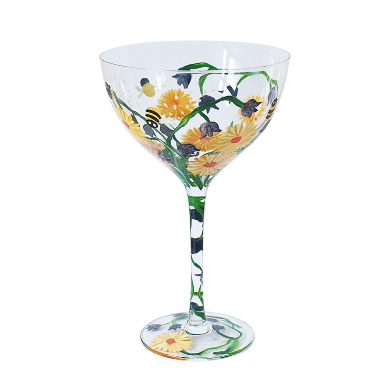 Bluebells Floral Cocktail Gin Glass