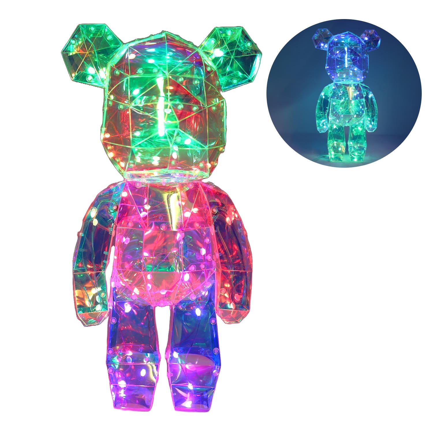 Starlightz Holographic Crystal LED Bear Night Light