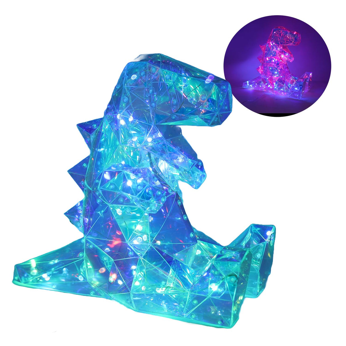 Starlightz Holographic Crystal LED Dinosaur Night Light