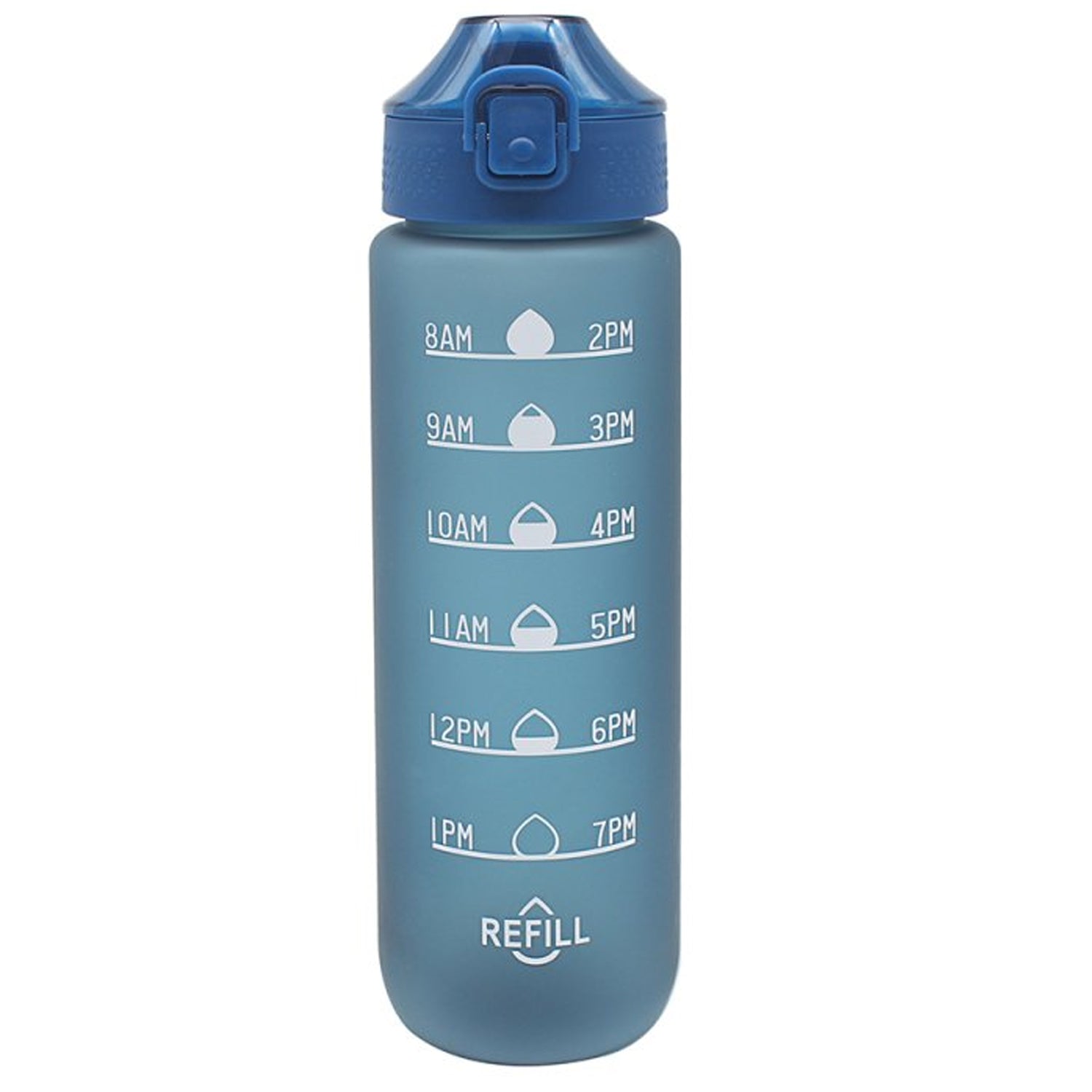 1L Blue Plastic Leak Proof Slide Lock Sports Water Bottle