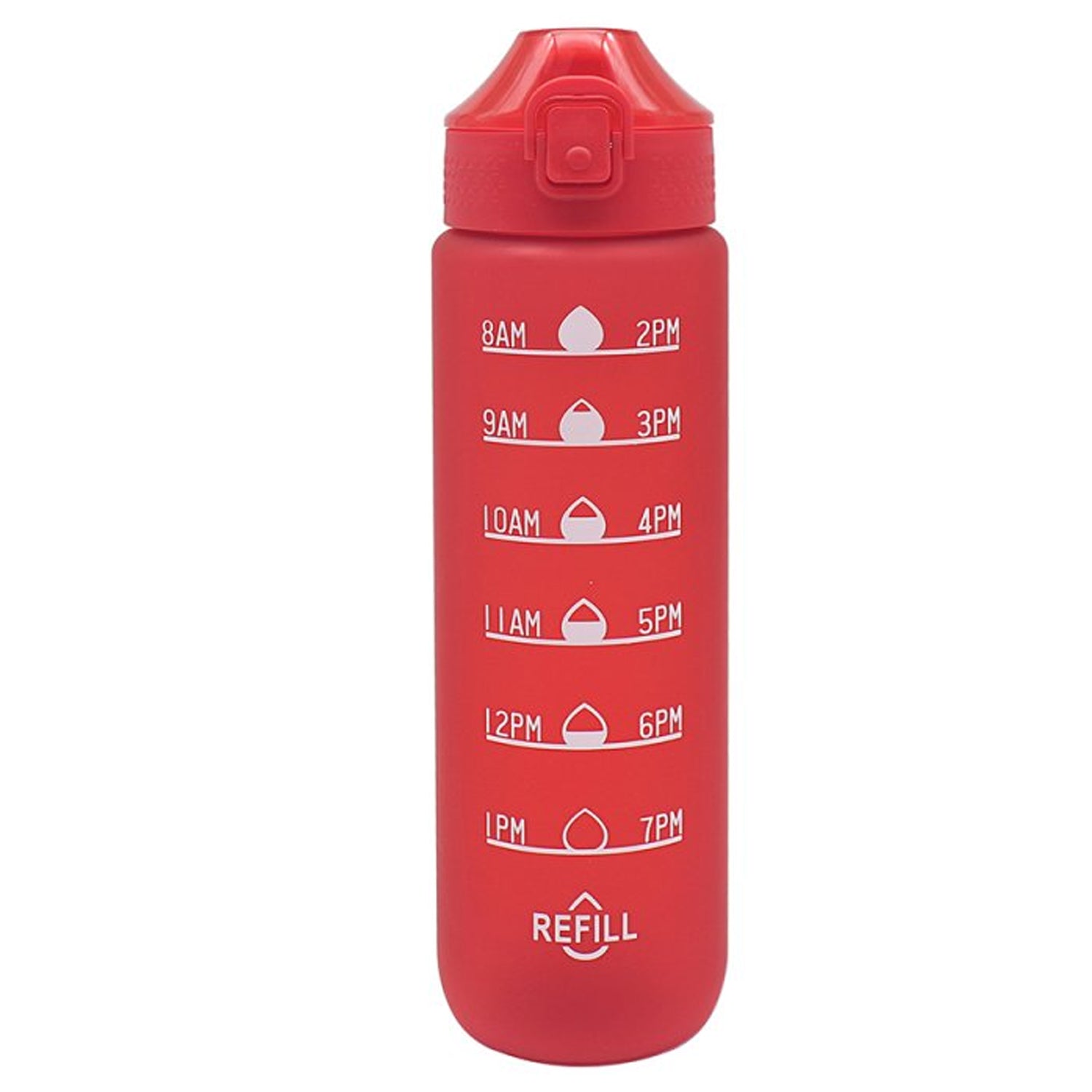 1L Red Plastic Leak Proof Slide Lock Sports Water Bottle