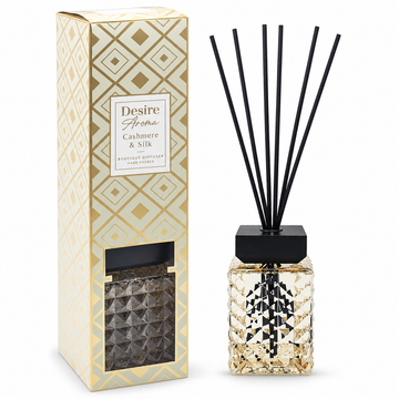 Reed Diffuser 1L Cashmere & Silk Luxury Crystal Glass