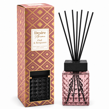 Reed Diffuser 1L Oud & Bergamot Luxury Crystal Glass