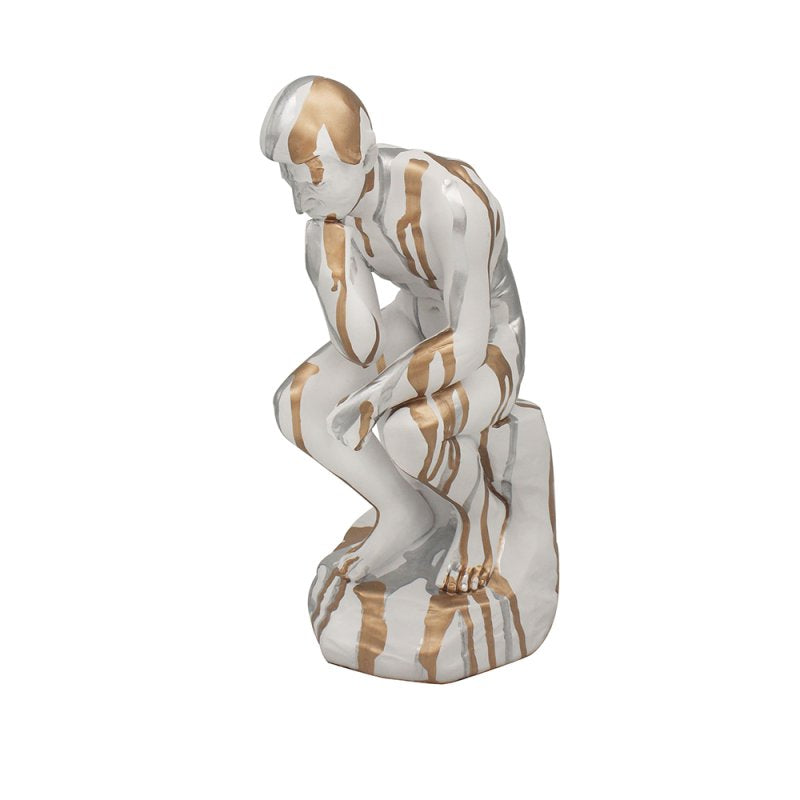 Thinker People Renaissance Drip Art Resin Human Figurine