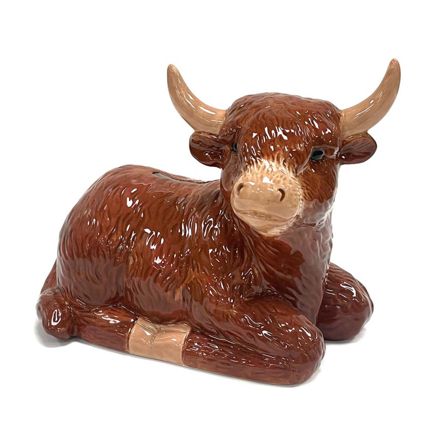 Highland Cow Ceramic Money Box