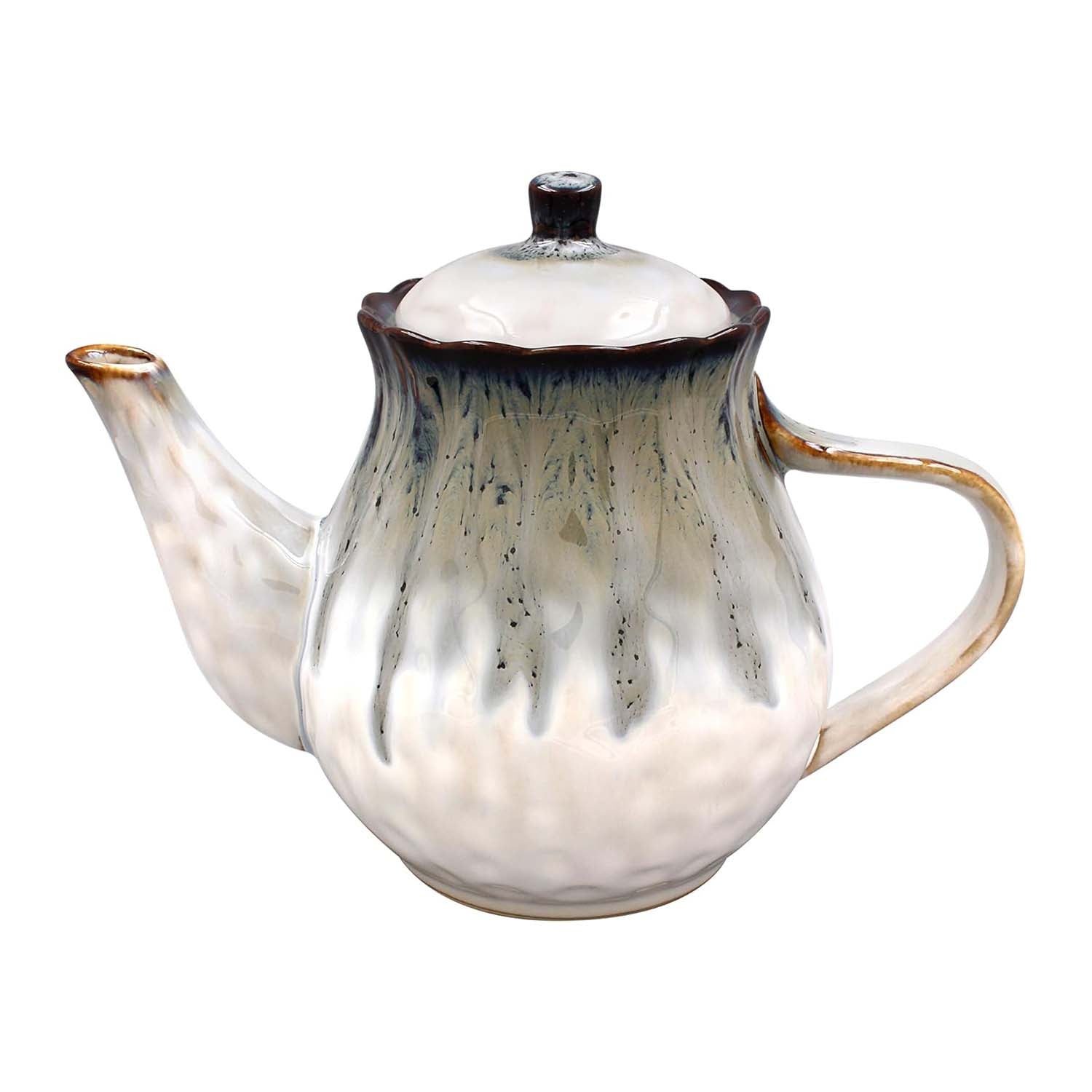 1200ml Reactive Glaze Stoneware 6-Cup Tea Pot