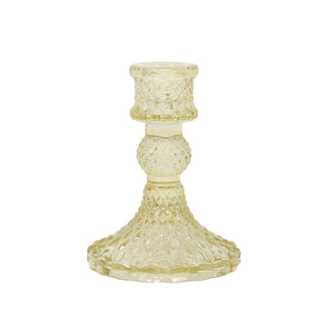 Gold Glass Victorian Style Candle Holder