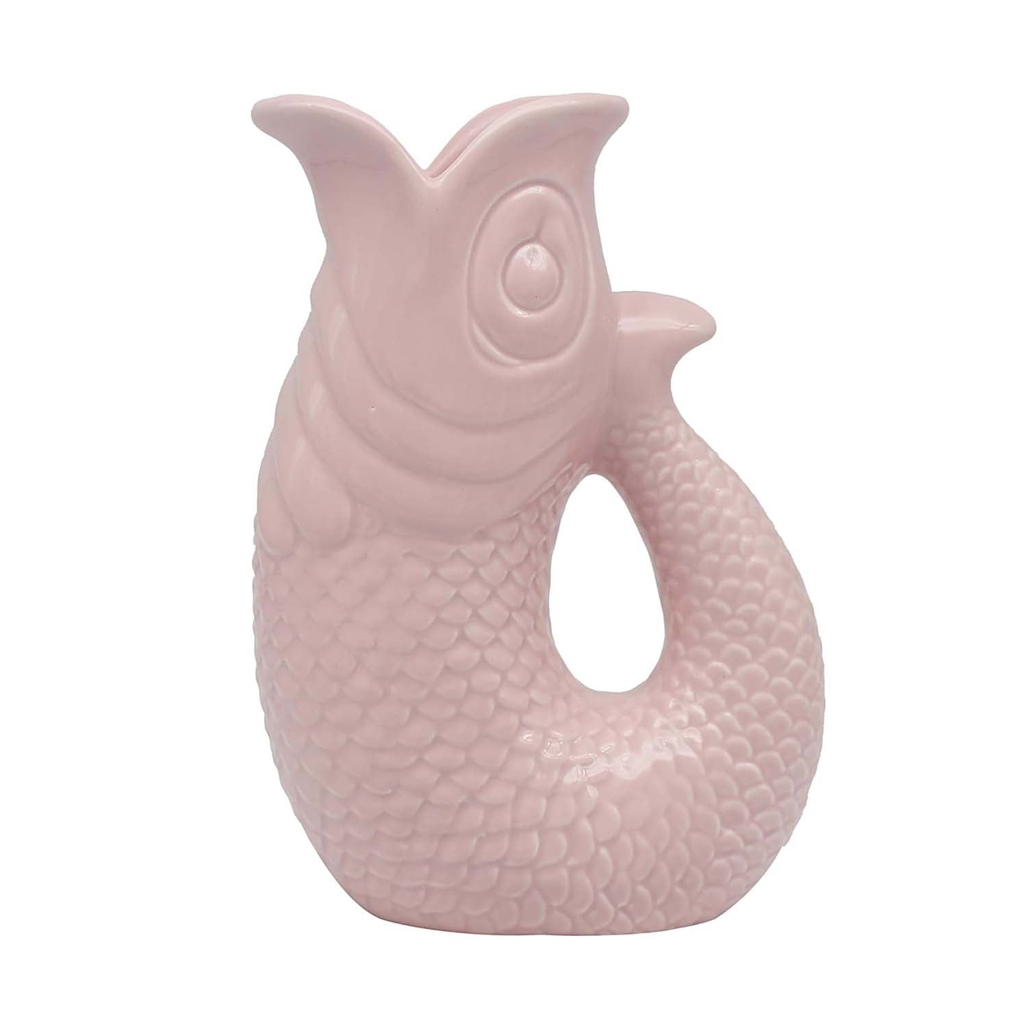 Ceramic 3D Fish Pink 26cm Gurgle Jug