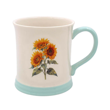 350ml Country Life Sunflower White Ceramic Mug