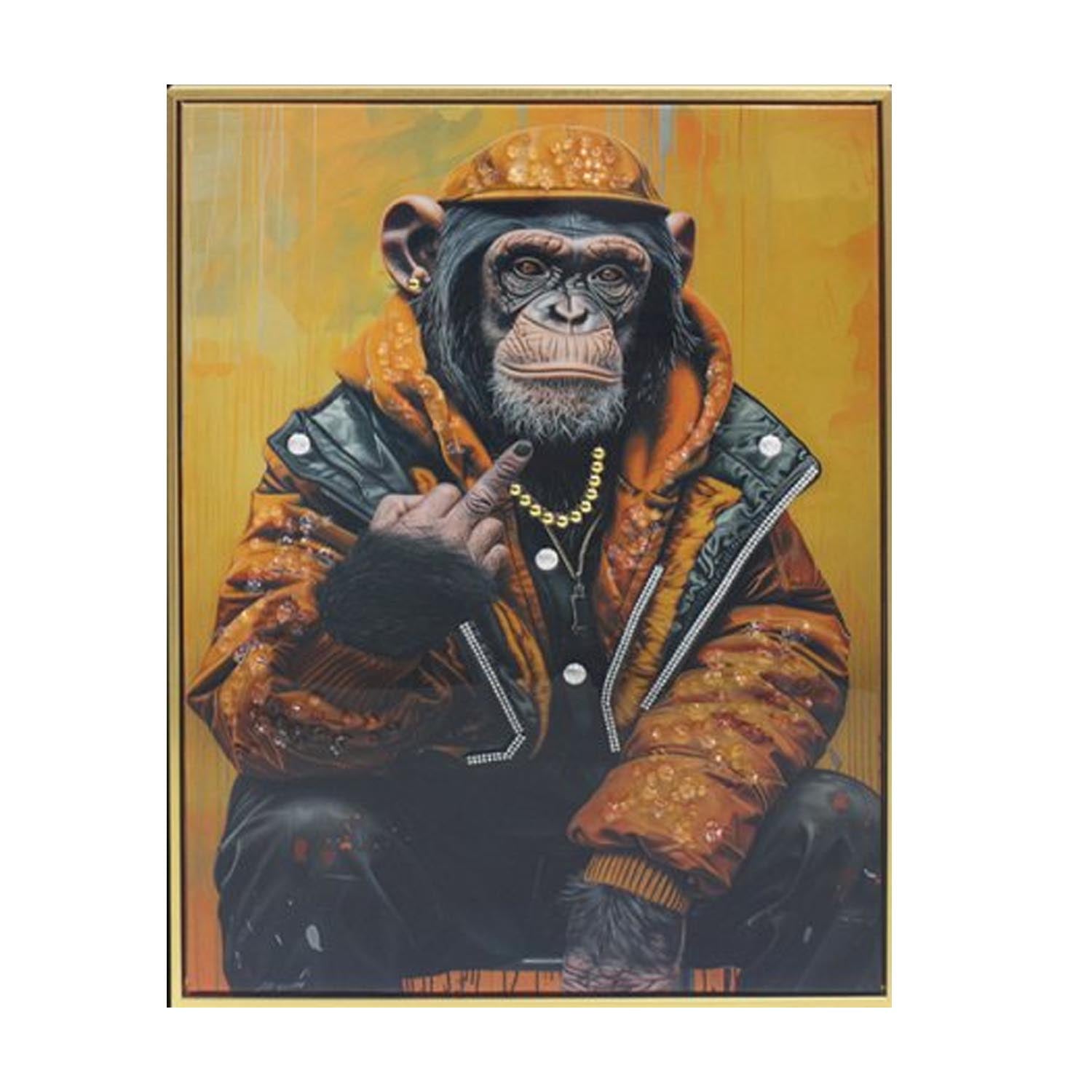 Wall Art Print Chimp Life Hanging Canvas