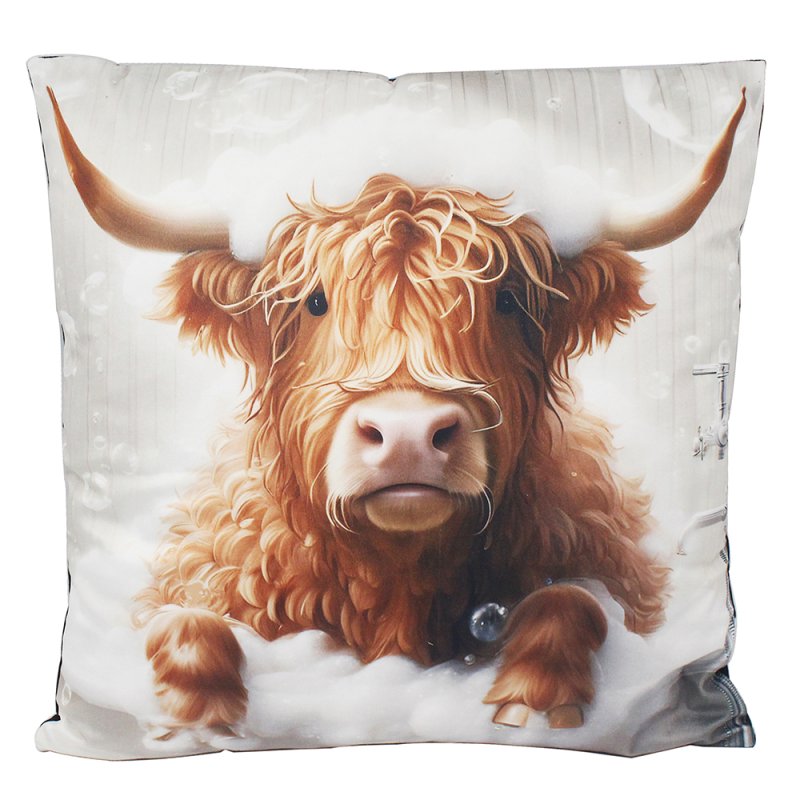 Pillow Cushion Sofa Bed Highland Cow in the Tub