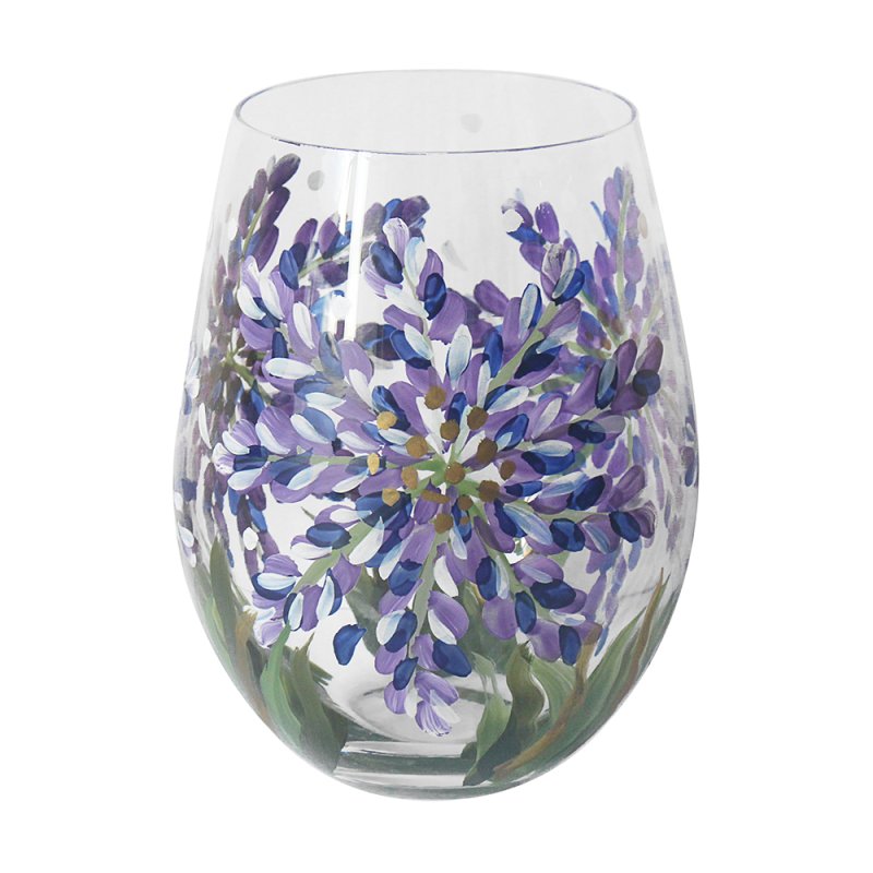 Lynsey Johnstone Agapanthus Flower Stemless Gin Glass