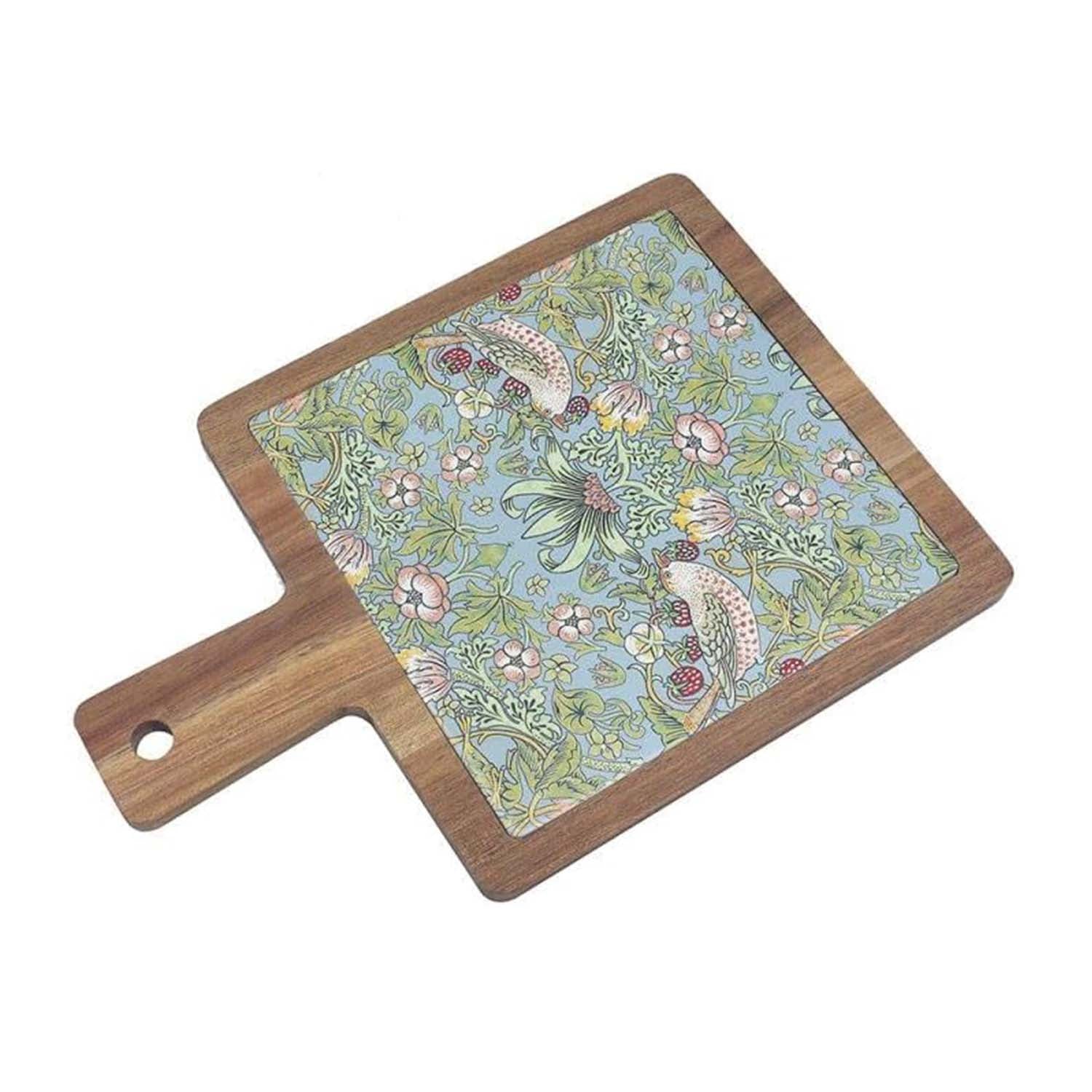 William Morris Strawberry Thief Acacia Serving Board